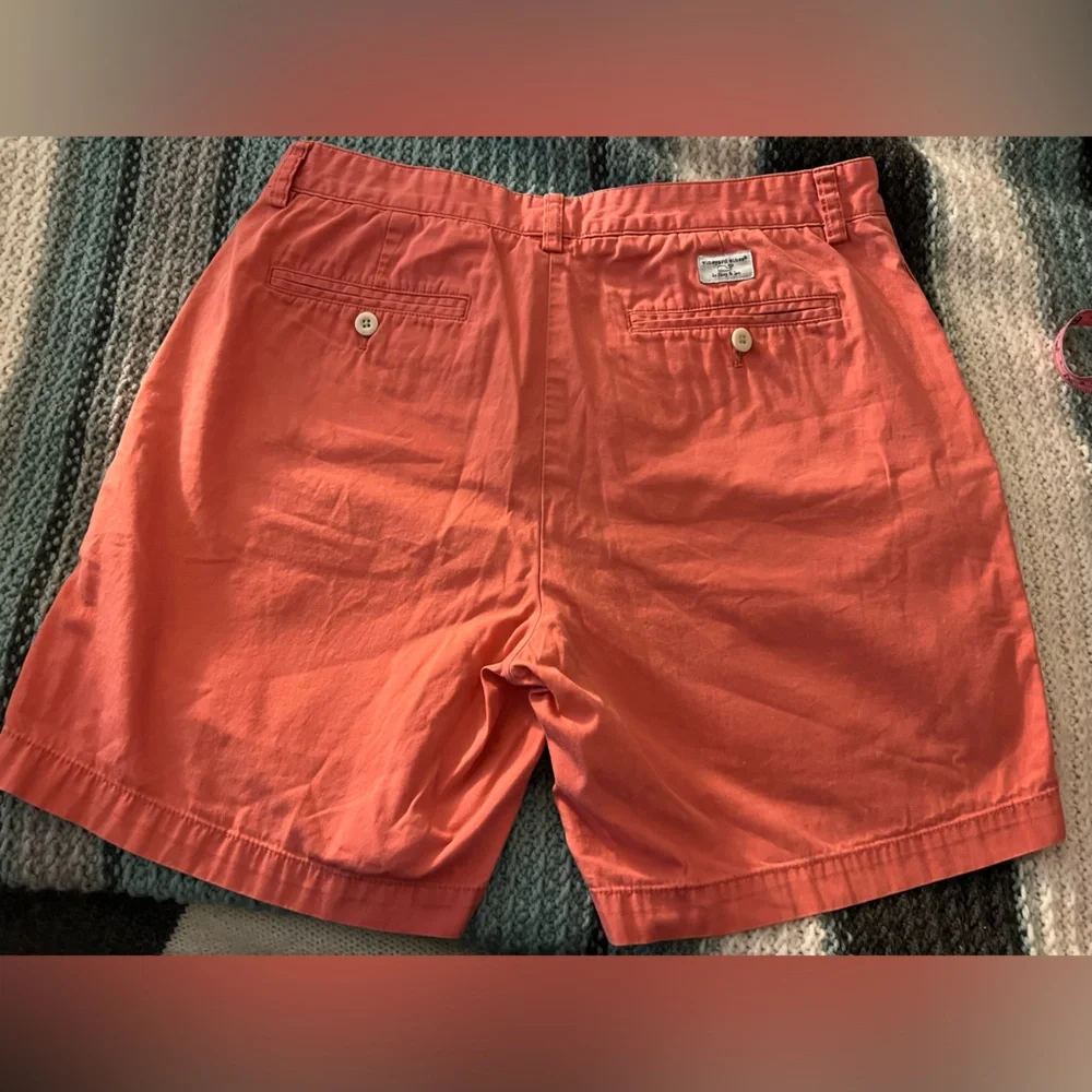 Vineyard Vines Shep Ian Salmon Pink 7 Inch Club Chino Shorts 32